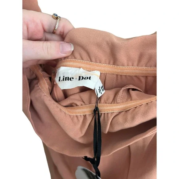 Line & Dot Lopez Off Shoulder Mini Dress in Apricot - Picture 3 of 5